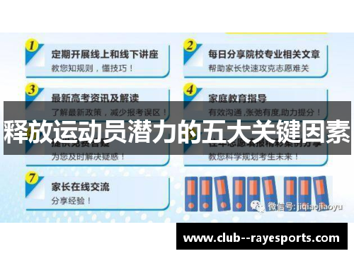 释放运动员潜力的五大关键因素